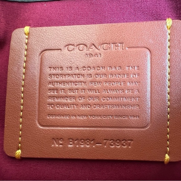 Coach 1941 Riley Top Handle 22 Signature Canvas Brass Tan Black 73937 Crossbody - Picture 14 of 16